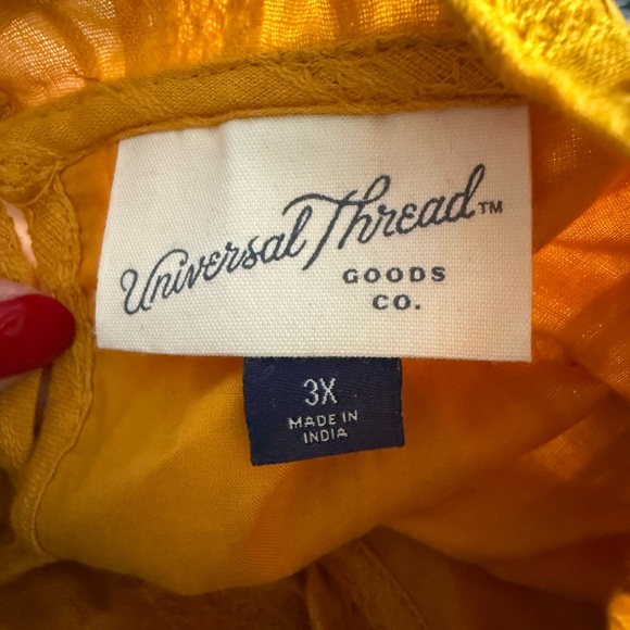 Universal Thread Mustard Yellow Eyelet Dress - Size 3X - Picture 13 of 13